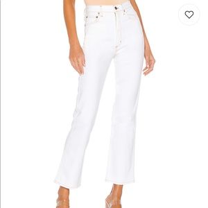 AGOLDE Pinch Waist high rise kick Jean in Milk